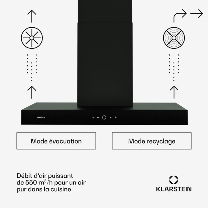 Klarstein SmartEdge Hotte aspirante 90 cm WiFi silencieuse et puissante — free download