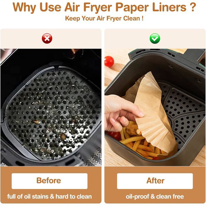Moules Papier Cuisson Nufry modèle Papersquare Airfryer 100 pcs - Achat & prix