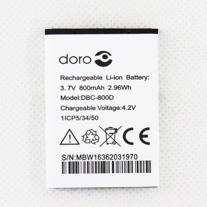 Batterie pour DORO DBC-800D - Cdiscount Téléphonie
