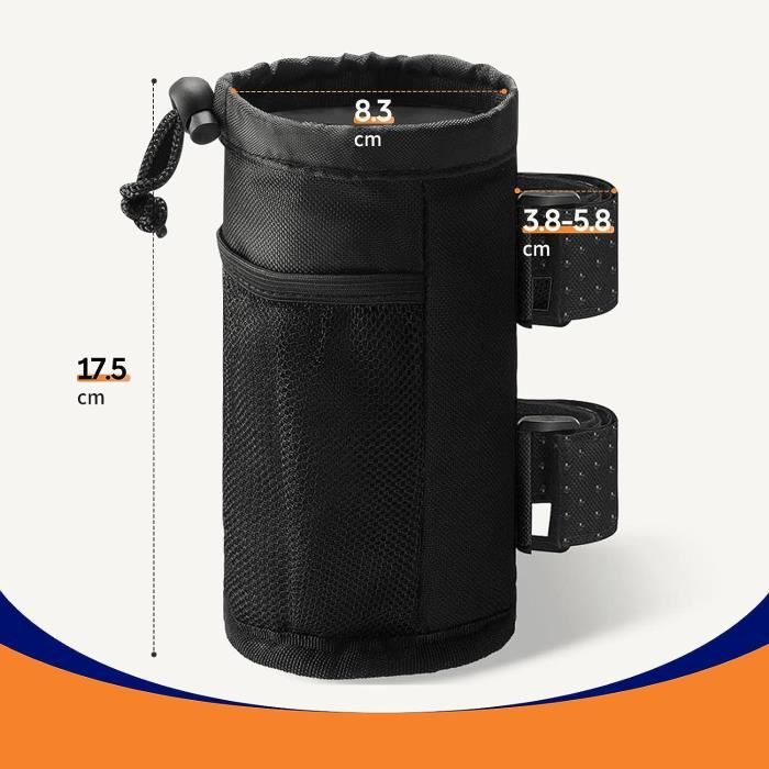 Porte-gobelet Universel Pour Poussette Avec étui Téléphone - Rotation 360°, Pince Réglable, 2 En 1, Pour Fauteuil Roulant Aussi