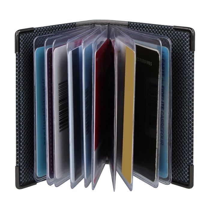 Color Pop Étui Cartes Anthracite 24 Emplacements – Fabrication Française En PVC, Idéal Crédit, Fidélité Et Visite