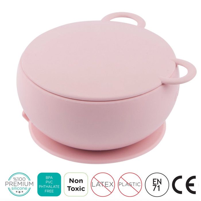 Lot De 4 Bols Bébé En Acier Inoxydable Avec Ventouse - Design 2-en-1 Avec Manchon Silicone Amovible