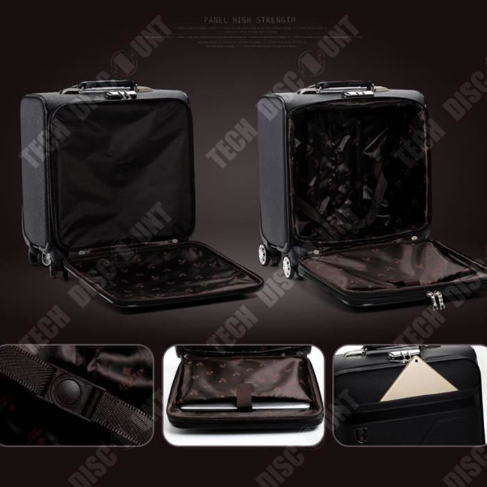 Grande Valise En Cuir The Bridge Noire - Neuve - Compartiments Multiples