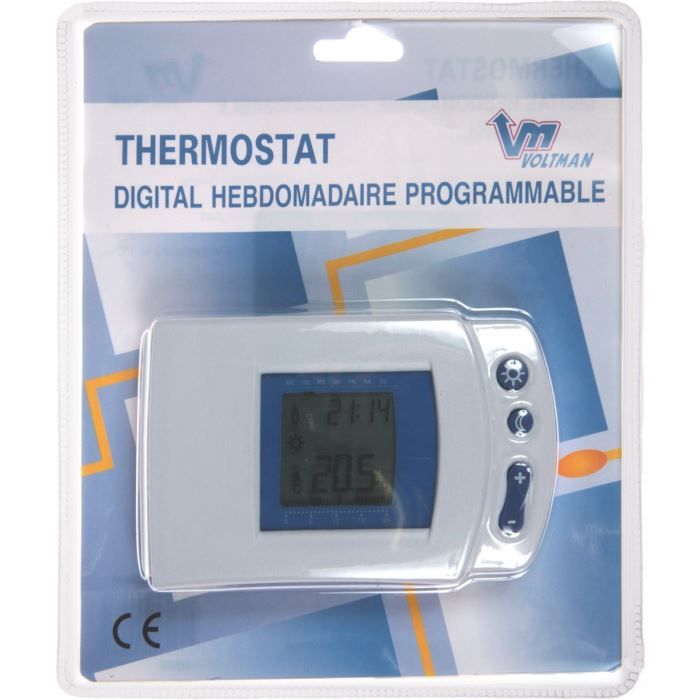 Thermostat électronique 3 fils - Voltman - Thermostat connecté - LDLC