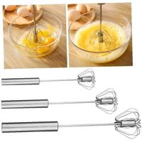 Fouet Semi-automatique 14 Pouces En Inox - Pour œufs, Crème, Pâte - Manuel, Sans Pile, Facile à Utiliser - 5