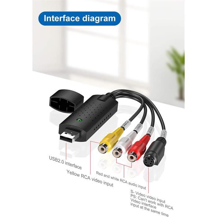 Adaptateur Convertisseur Bande Hi8 Vers Numérique - Pour Caméscope Et Lecteur De Bandes - Conversion VHS/VHSC - Dimensions 18,5x10,5x2,5 Cm