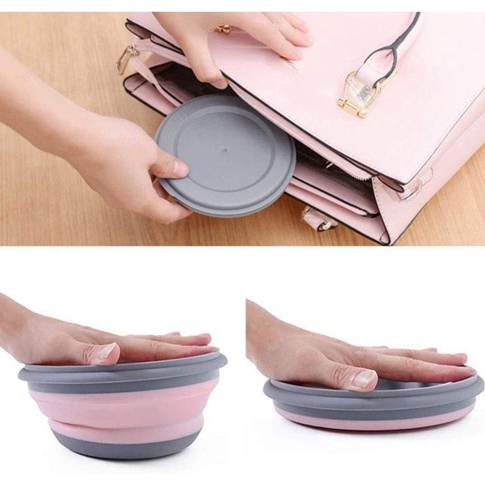 Bol Pliable En Silicone De Voyage – 28 Cm, Alimentaire, Sans BPA, Se Transforme En Assiette Ou Planche à Découper