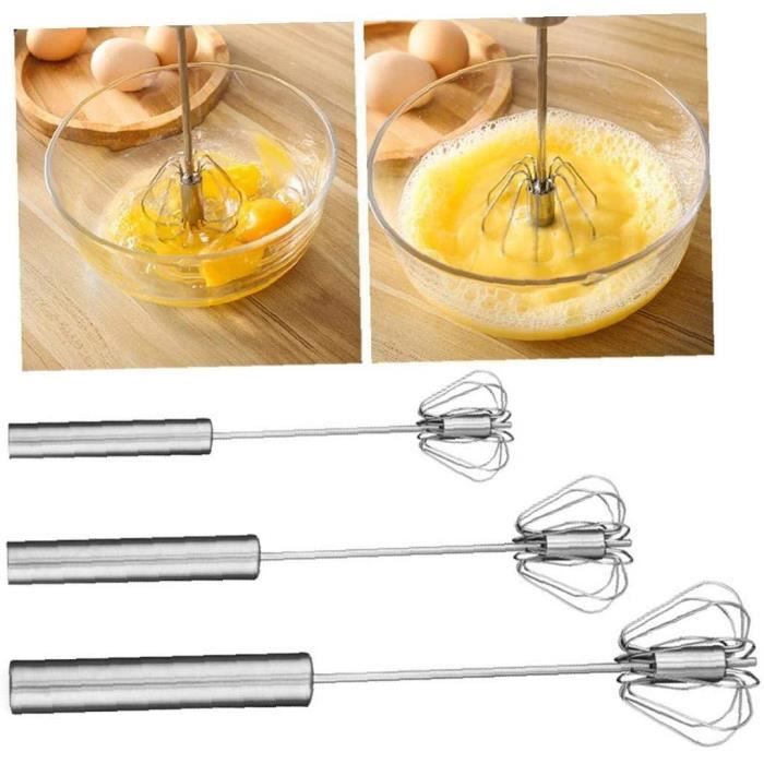 Fouet Manuel Ancien - Batteur à œufs Inox Prestige - Ustensile Cuisine Vintage