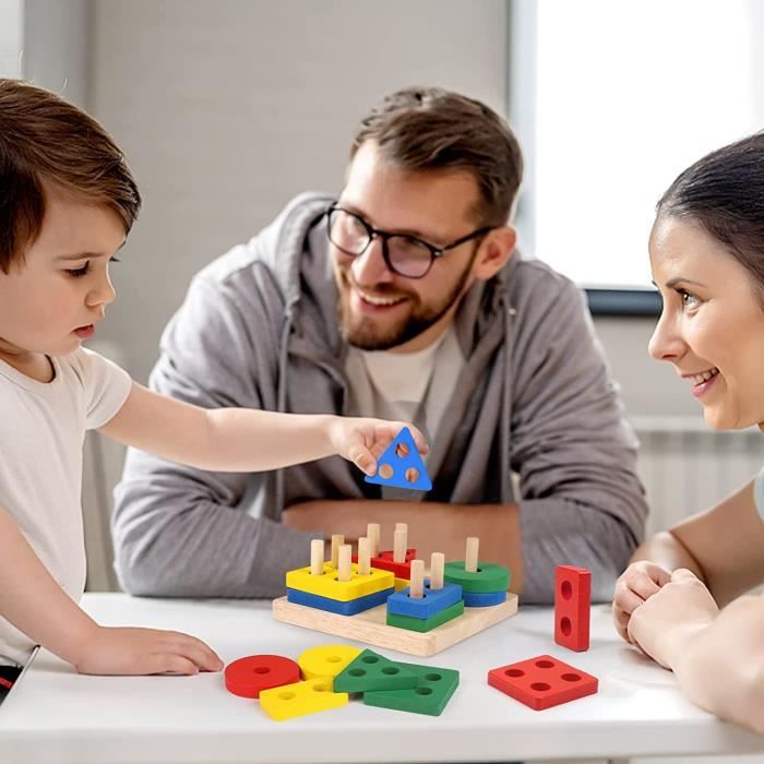 6 en 1 Montessori 1 an, Jeux Montessori 1 2 3 an, Jeu de Tri Montessori
