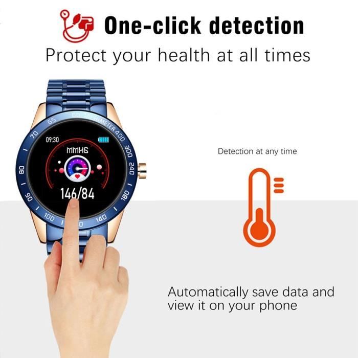 Montre connectee LIGE nouveaux hommes montre intelligente hommes sport etanche pour iPhone moniteur de frequence Type Silver S Cdiscount Telephonie