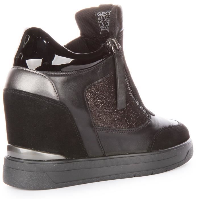 Geox basket top compensée noir