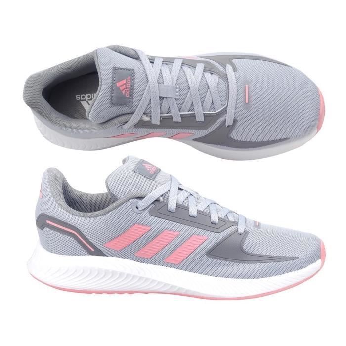 Adidas falcon grise et rose best sale