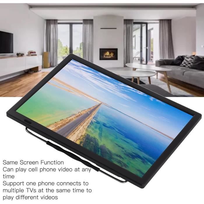 TV Portable 12 Pouces 1080P - Écran TFT LED Rechargeable HDMI USB