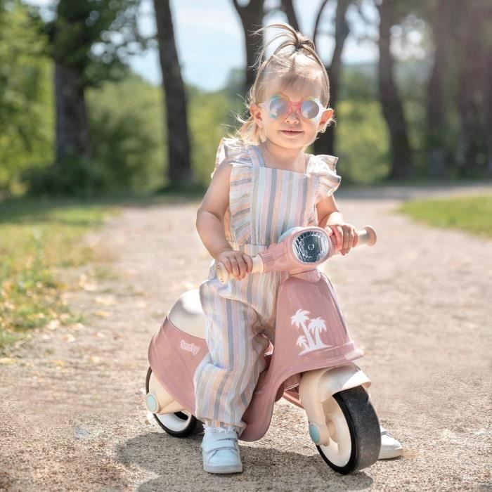 Jouet éveil équilibre 18 Mois Smoby Porteur Scooter Rose Pour Enfants Dès 18 Mois - Roues Silencieuses & Coffre à Jouets