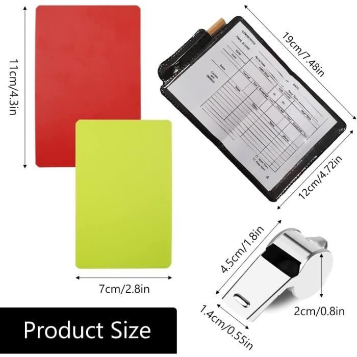 Lot De 4 Cartes D'arbitre, 8 Cartes De Pénalité Pour Arbitre