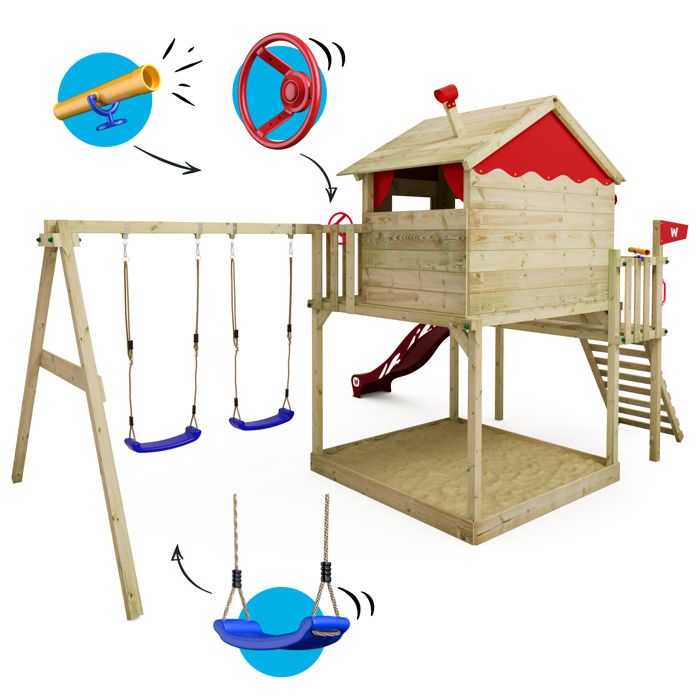 Climbing Frame Wickey Smart Coast Aire De Jeux Portique Bois Smart