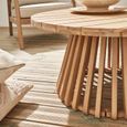 Table basse de jardin ronde en bois d'acacia. intérieur/extérieur Ø80cm-3