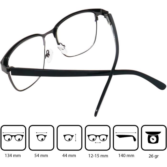Eyekepper 4 Paires Lunettes De Lecture Monture Métal Hommes Femmes - Charnières à Ressort Confortables, Mélange 1.75