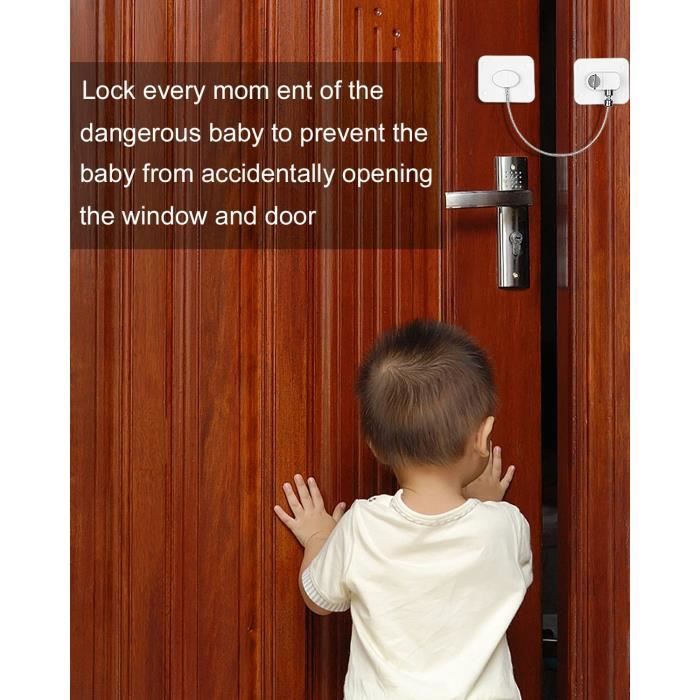 4pcs Bloque Fenêtre Restricteur Verrouillage Câble de Sécurité Pour Enfant  Antivol - Cdiscount Puériculture & Eveil bébé