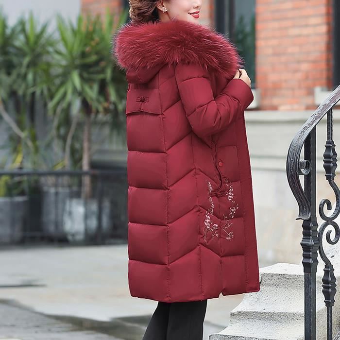 Veste matelassée sales rouge femme