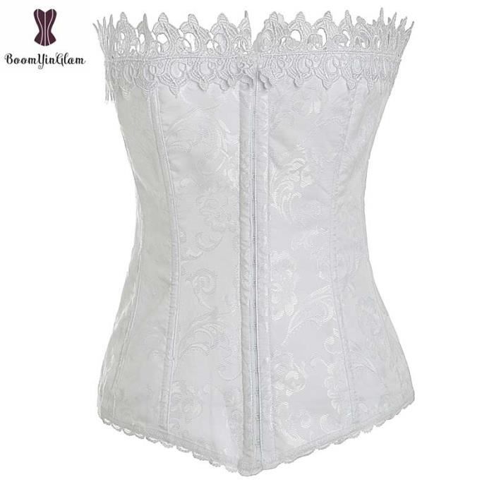Bustier femme Corset d entra nement la taille en Jacquard avec