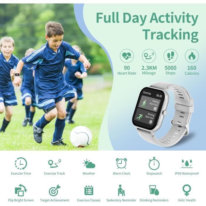 Montre Internet pour enfants avec téléphone SOS podomètre jeu réveil