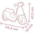 Smoby - Porteur scooter Rose - Coffre à Jouets - Roues silencieuses Dés 2ans-4