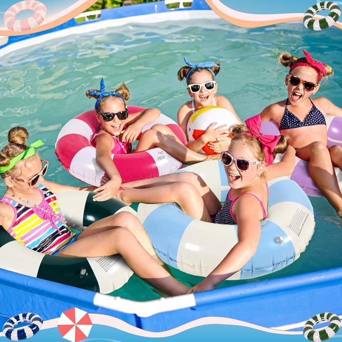 Anneau de Natation Rose pour Enfants Jouet de Tube Gonflable Anneau