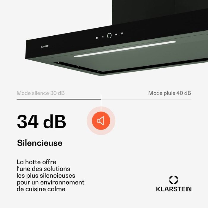 Klarstein SmartEdge Hotte aspirante 90 cm WiFi silencieuse et puissante — free download