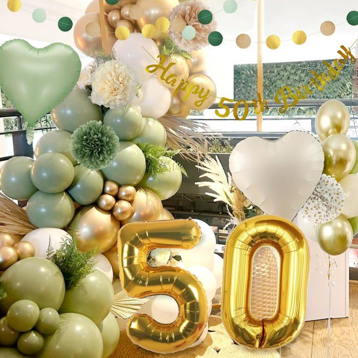 Ballons 50 ans Anniversaire pas chers - gonflage Air/Hélium