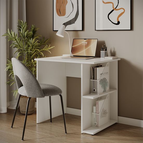 Bureau Nautica Blanc Par Vicco – Avec Tiroirs, 138 Cm – Neuf Sous Emballage