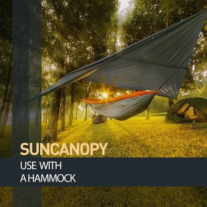 Bâche Anti-pluie Ryaco – Tarp Camping 3x5m, Imperméable, Portable, Avec Piquets Et Cordes – Abri Multi-usage Plein Air