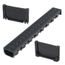 Caniveau De Drainage 2 Pcs Plastique 2 M Achat Vente Caniveau