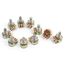 sourcingmap/® 4 PCS B100K 6mm pieds Shaft 6 cosses double potentiom/ètres lin/éaire rotatif