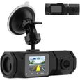 Caméra de Voiture FHD 1080P+720P Double caméra 170°avec Vision Nocturne IR, 1,5"  LCD Écran  DashCam-0