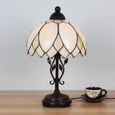 10 pouces blanc créatif Pastoral Minimaliste Tiffany Lampe de Table Style Lampe de chevet Lampe de bureau Lampe de salon Bar[367]-0