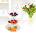 Assiette de fruits blancs à trois niveaux et support à dessert Panier de collations pour plateau de  RANGEMENT - CASIER - ETAGERE-0