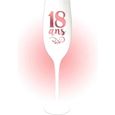 Coupe flute à champagne '18 ans' blanc doré rosé (gold pink) - 24x5 cm [Q8400]-0