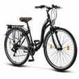 Licorne Bike Stella Premium City Bike 24,26 et 28 pouces – Vélo hollandais, Garçon [Noir, 28]-0