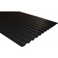 Plaque acier ondulée réversible noir mat - rouge mat 200x90cm - MCCOVER - Idéal pour couverture ou bardage-0