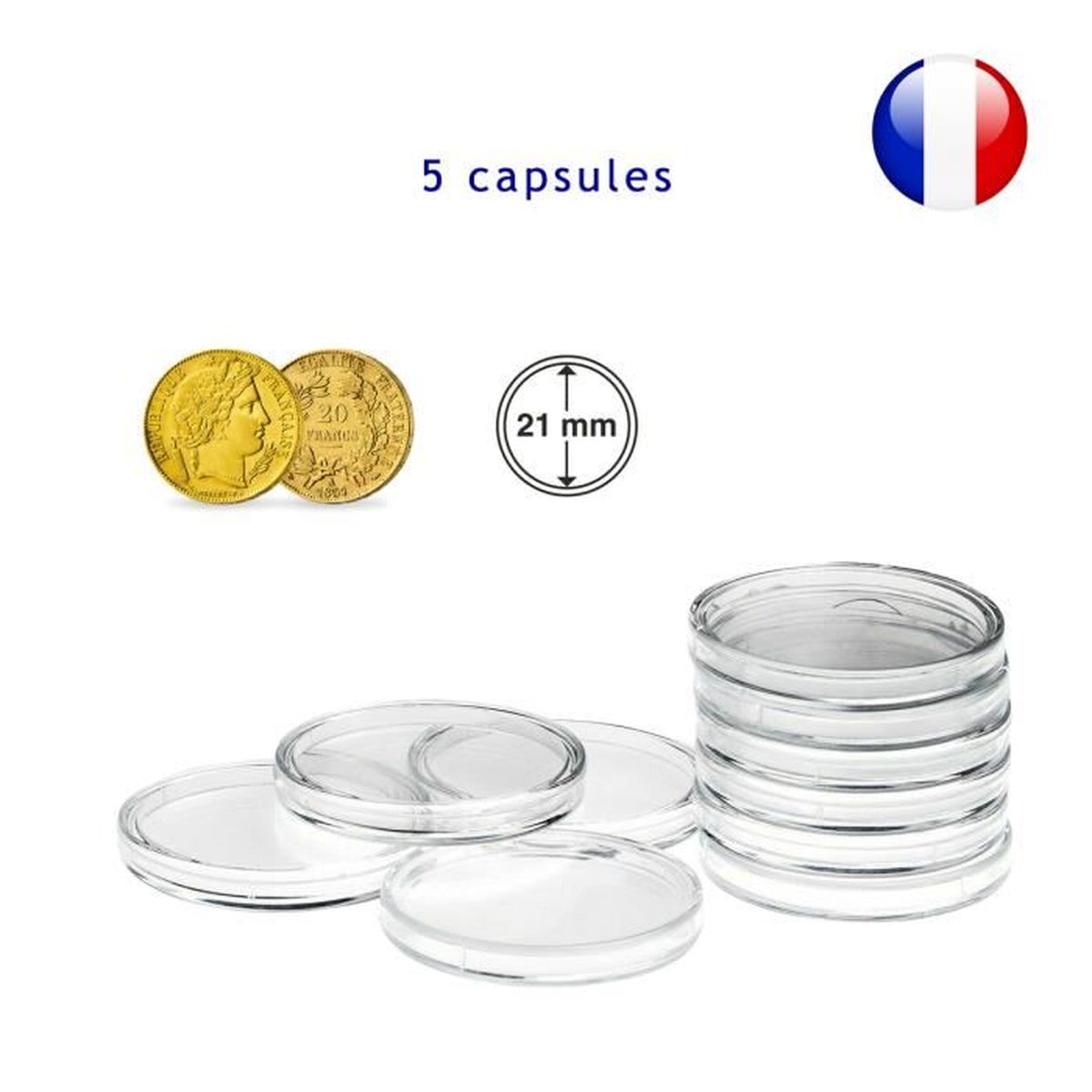 Accessoire Numismate Capsules De Protection Pour Pièces - Lot De 10, Diamètres 14-62 Mm Capsules Plastique Numismatique Accessoire Numismate Capsules De Protection Pour Pièces - Lot De 10, Diamètres 14-62 Mm Capsules Plastique Numismatique