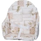 Coussin de chaise avec sangles - BAMBISOL - Plaque mousse centrale - Motif Lapin beige