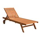 SCRAPCOOKING PARTY Bain de soleil jardin en eucalyptus FSC - 1 personne - RAUHA - Marron