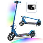 EROLLERRUN Trottinette électrique 130 W Pliable Pour Enfant 14 Km/h Avec écran LCD- Bleu