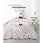 LES ATELIERS DU LINGE Housse de couette 140x200 cm + 1 taie d'oreiller 63x63 cm Coton Lovely Princess