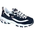 Baskets basses - SKECHERS - D Lites - Femme - Synthétique - Lacets - Noir