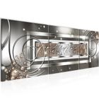 Runa art Tableau Décoration Murale Abstrait 120x40 cm - 3 Panneaux Deco Toile Prêt à Accrocher 108033a