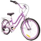 SUN BABY Vélo Enfant - Heart Bike - Roues 20" - 6 à 10 ans - V-Brake - porte-bagages - garde-boue - Violet