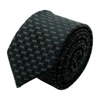 Attora - Cravate Slim Attora. Noir à motifs - Couleur:Noir Longueur:144/146cm