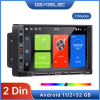 GEARELEC Autoradio 7 Pouces Android 11 Bluetooth/ Wifi /GPS /AUX /RDS /Récepteur Multimédia /FM/ Mode Écran Partagé